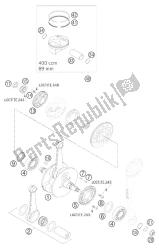 vilebrequin, piston 400 exc