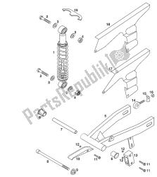 achtervering, schwinge 50 sxr 2001