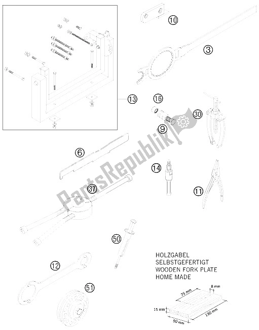 Todas las partes para Herramientas Especiales de KTM 85 SX 17 14 Europe 2012