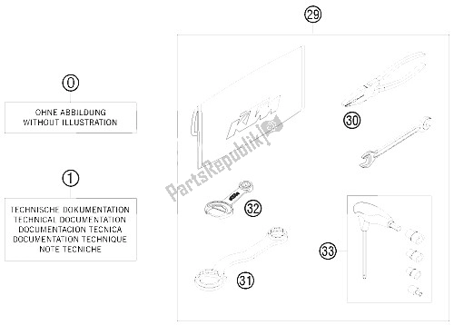 Todas las partes para Kit De Accesorios de KTM 125 EXC Europe 2008