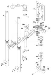 fourche avant - potence de direction wp50 extreme 660 ral