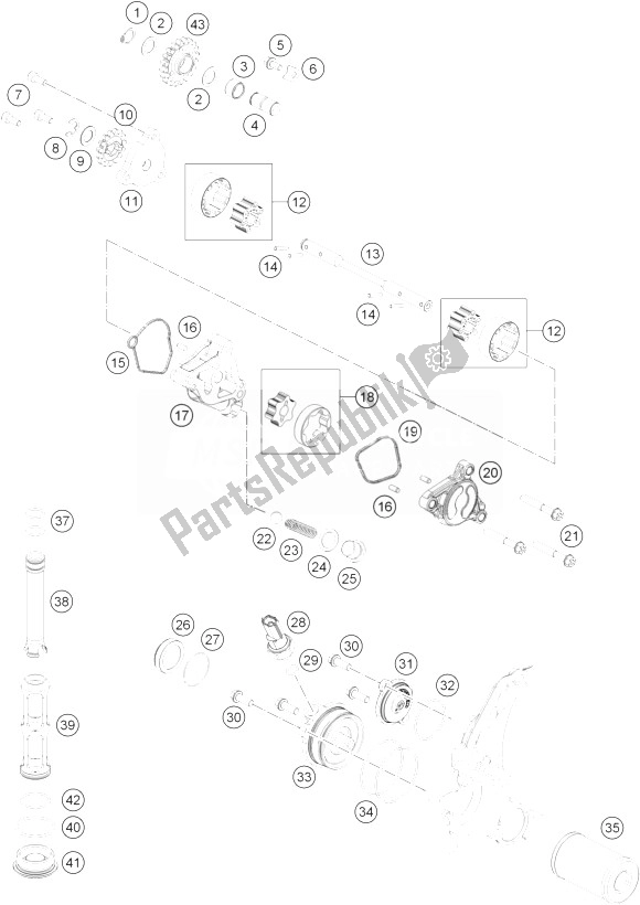 Todas las partes para Sistema De Lubricación de KTM RC 250 R Europe 2014