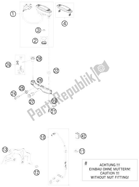 All parts for the Instruments / Lock System of the KTM 250 XCF W USA 2009