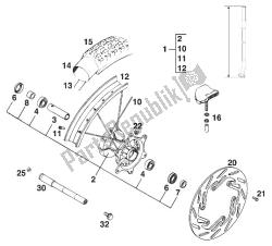 FRONT WHEEL 125-360 SX '96