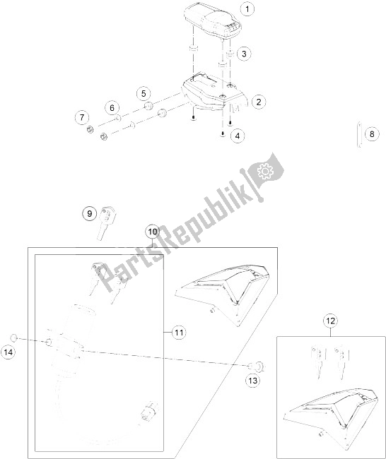 Wszystkie części do Instrumenty / System Zamków KTM 690 Enduro R ABS Europe 2016