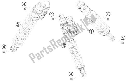 Toutes les pièces pour le Monoshock du KTM 450 XC ATV 2010