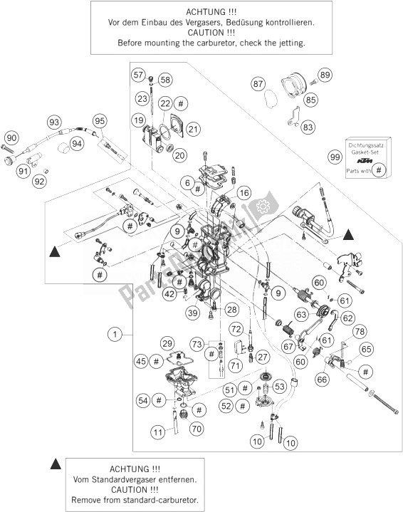 All parts for the Carburetor Keihin Fcr39 of the KTM 450 Rallye Factory Repl Europe 2004