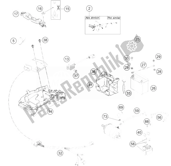 All parts for the Wiring Harness of the KTM 250 XC W USA 2014