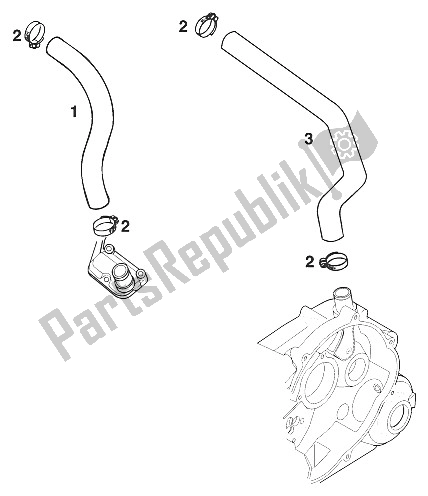 Alle onderdelen voor de Carterventilatie 350-620 Lc4'95 van de KTM 620 EGS WP 37 KW 20 LT 94 Europe 1994