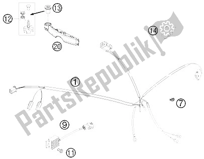 Wszystkie części do Wi? Zka Przewodów KTM 200 XC W USA 2008