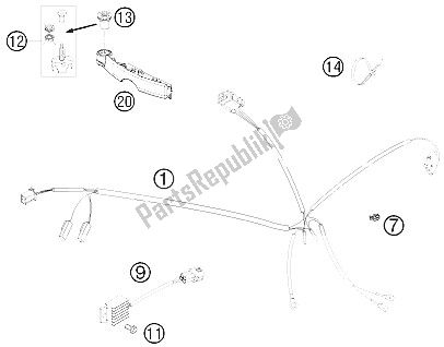 All parts for the Wiring Harness of the KTM 200 XC W USA 2009