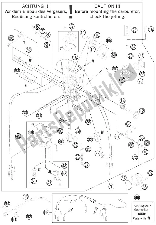 Tutte le parti per il Carburatore del KTM 450 Rally Factory Replica 2012