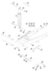 monoshock, achterbrug 50sen. bijw