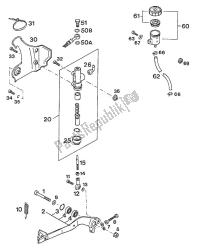 commande de frein arrière 250 mx'90