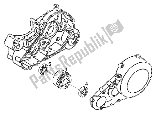 All parts for the Balance Shaft Lc4'95 of the KTM 400 EGS WP 30 KW 11 LT ROT Europe 1996