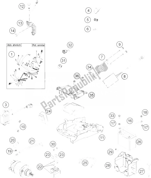 Toutes les pièces pour le Faisceau De Câblage du KTM 450 SX F Europe 2014