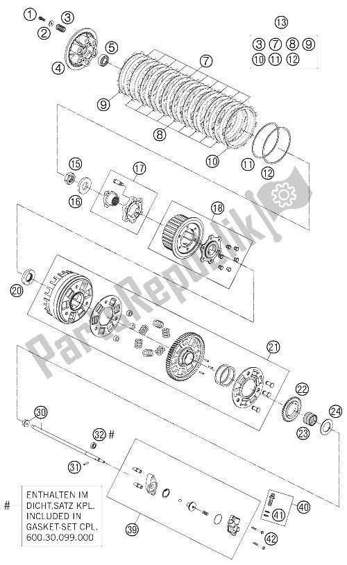 Tutte le parti per il Frizione del KTM 950 Supermoto R USA 2008