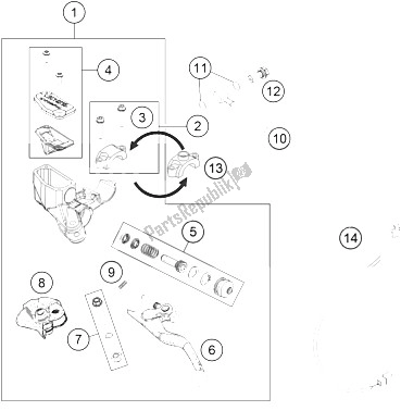 Toutes les pièces pour le Cylindre De Frein à Main Arrière du KTM Freeride E XC Europe 0 2016