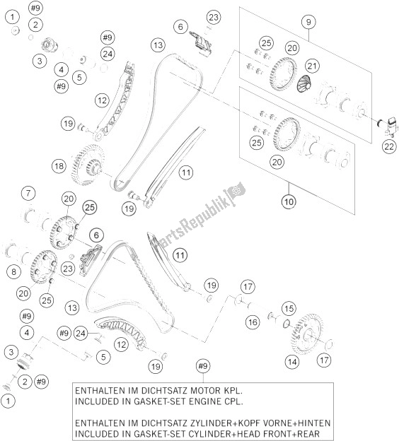 Toutes les pièces pour le Commande De Synchronisation du KTM 1190 RC8 R White Europe 2014