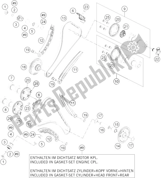 Tutte le parti per il Unità Di Cronometraggio del KTM 1190 RC8 R White USA 2014