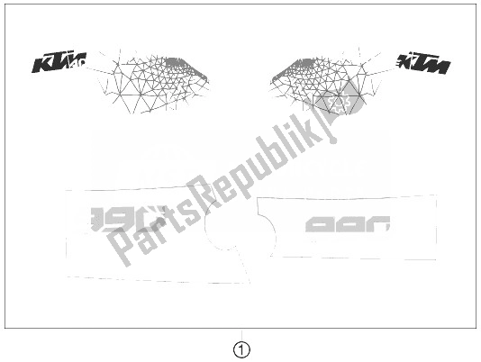 All parts for the Decal of the KTM 990 Adventure Orange ABS 10 USA 2010