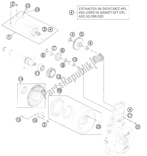 Todas las partes para Arrancador Eléctrico de KTM 990 Adventure Blue ABS 12 USA 2012
