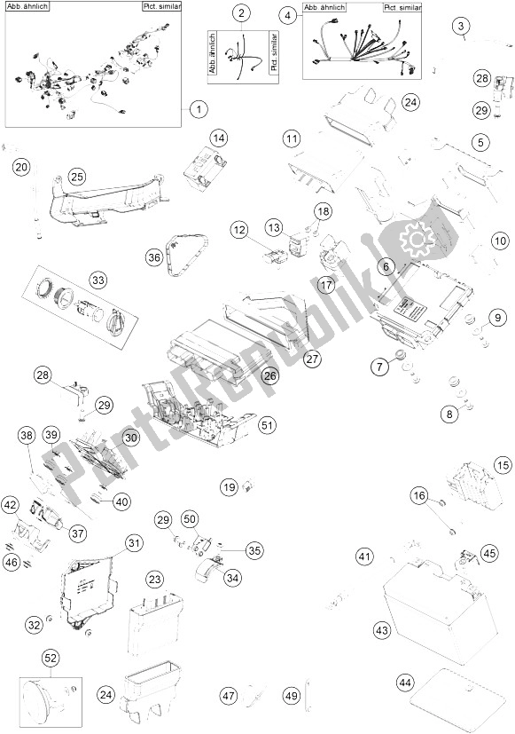 Todas las partes para Arnés De Cableado de KTM 1290 Super Duke GT Grey ABS 16 Japan 2016