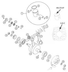 CRANKSHAFT, PISTON 65 SX
