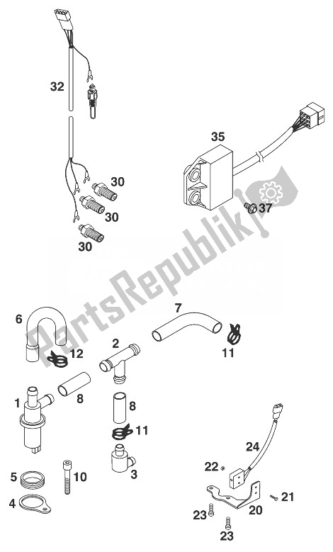 All parts for the Epc Lc4 '98 of the KTM 640 LC 4 98 Europe 973786 1998