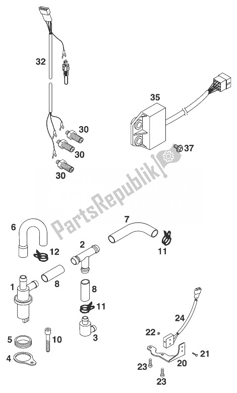 All parts for the Epc Lc4 '98 of the KTM 640 LC4 98 Europe 1998