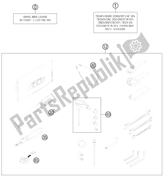 Toutes les pièces pour le Kit D'accessoires du KTM 990 Supermoto R Australia United Kingdom 2011