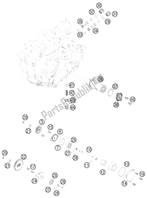 Alle onderdelen voor de Smeersysteem van de KTM 530 EXC R Europe 1 2008