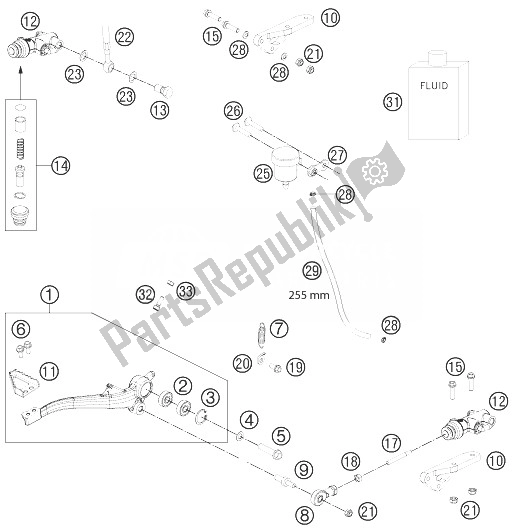 Todas las partes para Control De Freno Trasero de KTM 450 Rally Factory Replica Europe 2014