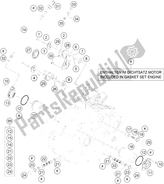 All parts for the Lubricating System of the KTM 690 Enduro R ABS Australia 2016