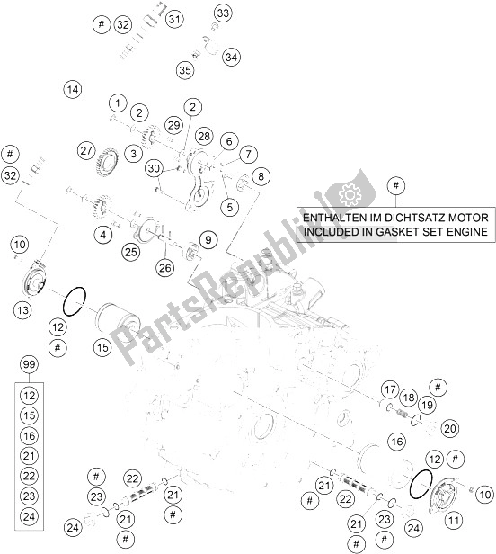 Tutte le parti per il Sistema Di Lubrificazione del KTM 690 Enduro R ABS Europe 2016