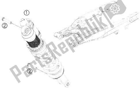 Wszystkie części do Amortyzator KTM 250 EXC F SIX Days Europe 2014