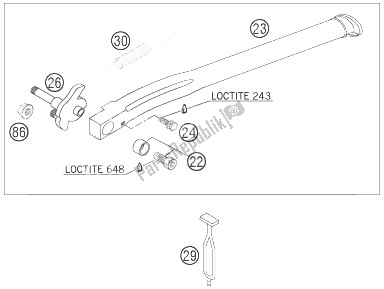 Toutes les pièces pour le Béquille Latérale du KTM 450 XC USA 2007