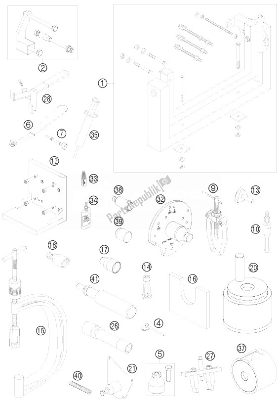 All parts for the Special Tools of the KTM 400 EXC Europe 2010