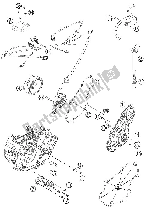 Todas las partes para Sistema De Encendido de KTM 450 SX F USA 2012