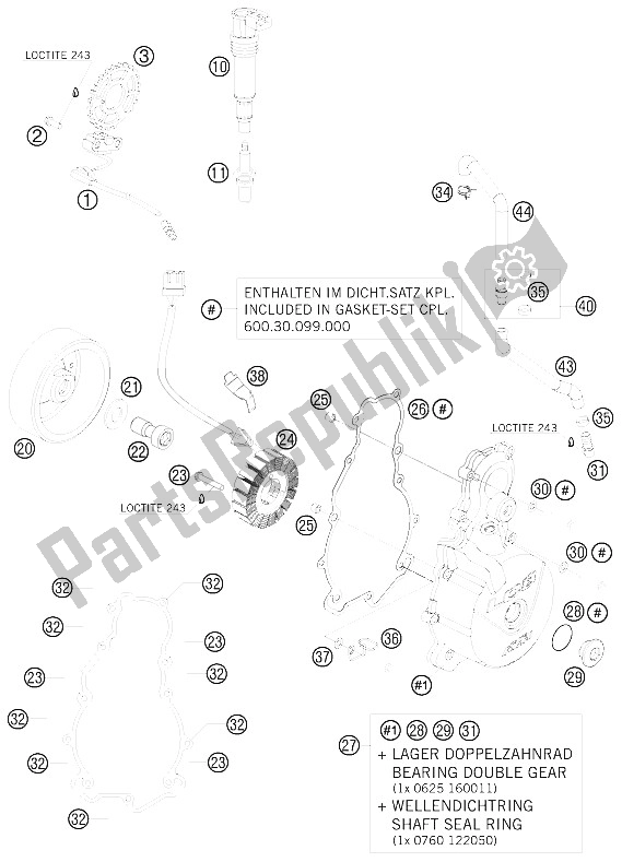 Todas las partes para Sistema De Encendido de KTM 990 Adventure Orange ABS Europe 2008