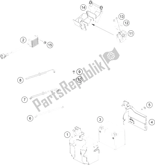 Tutte le parti per il Batteria del KTM Freeride 250 R Europe 2015