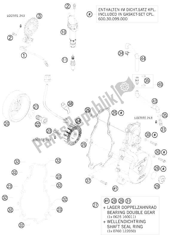 Todas las partes para Sistema De Encendido de KTM 990 Super Duke R France 2009