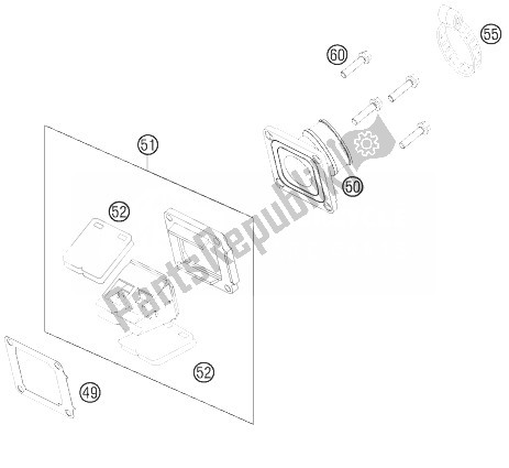 Todas as partes de Carcaça De Válvula De Palheta do KTM 85 SX 17 14 Europe 2014