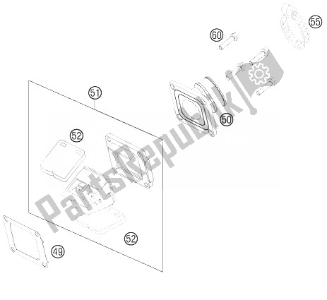 Todas las partes para Carcasa De Válvula De Láminas de KTM 85 SX 19 16 Europe 2014