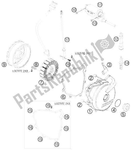 All parts for the Ignition System of the KTM 690 Supermoto Black Europe 2008