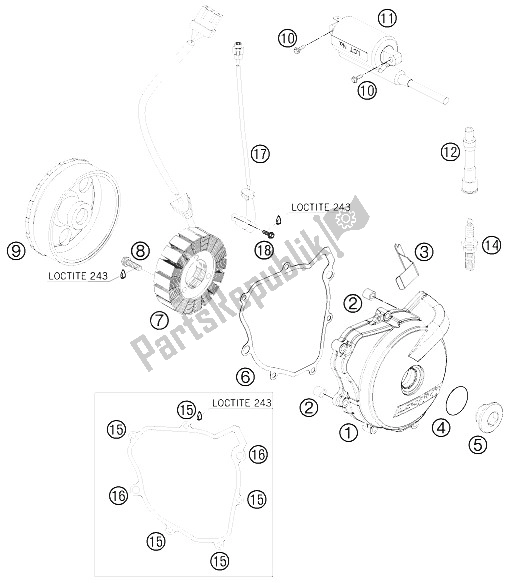 Todas las partes para Sistema De Encendido de KTM 690 Supermoto R USA 2008