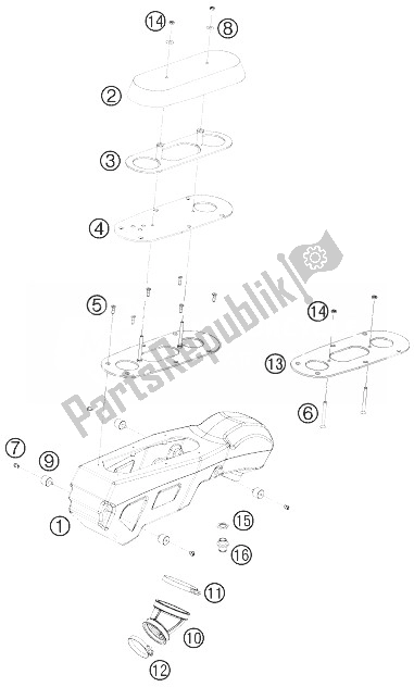 Todas las partes para Caja De Filtro De Aire de KTM 690 Rally Factory Replica Europe 2007