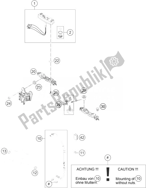 All parts for the Instruments, Lock System of the KTM 300 XC W SIX Days USA 2014