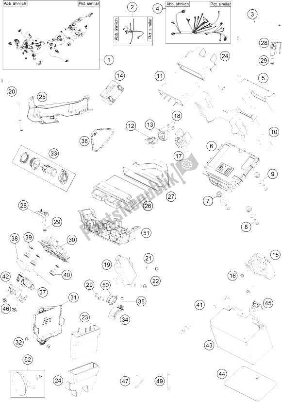 Alle onderdelen voor de Kabelboom van de KTM 1290 Super Duke GT OR ABS 16 Europe 2016