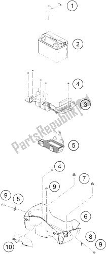 Tutte le parti per il Batteria del KTM RC 390 White ABS CKD 15 Thailand 2015